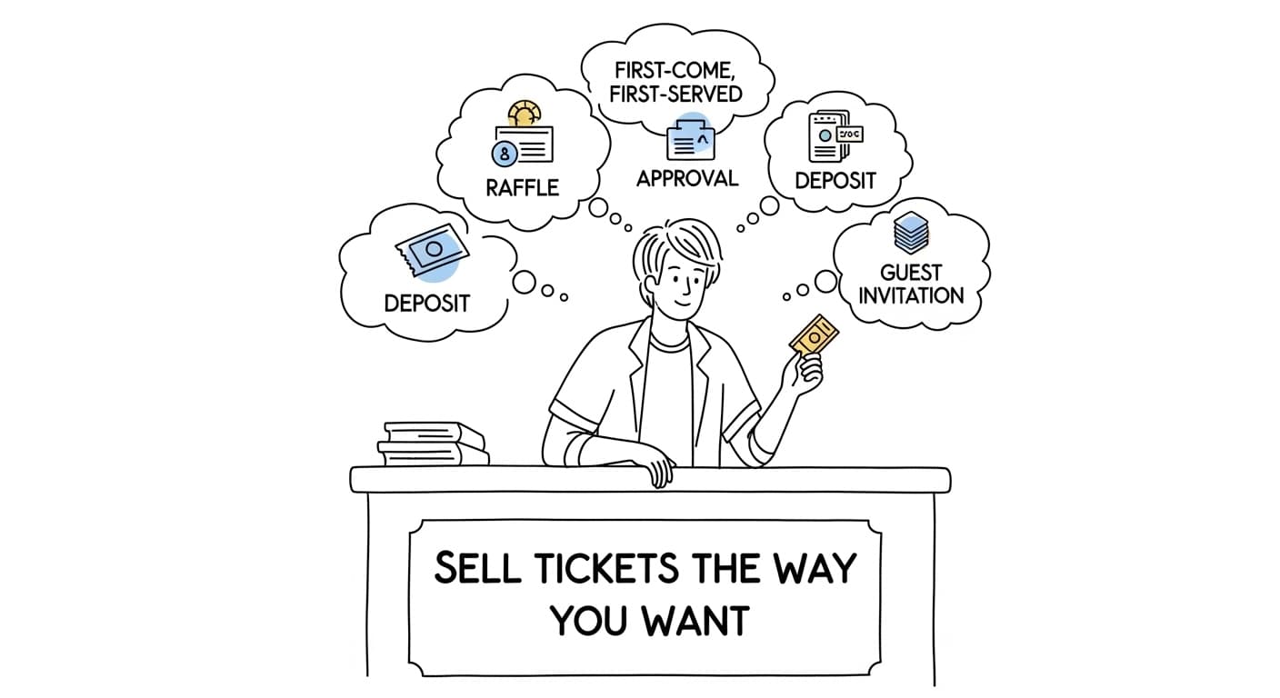 원하는 방식으로 티켓을 판매하세요